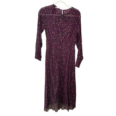Tommy Hilfiger Womens A-Line Dress Animal Print Long-Sleeve Burgundy Size 8  NWT | eBay