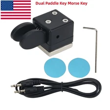 QU-21C Dual Paddle Key Morse Key Telegraph CW Key Automatic Base Magnetic US