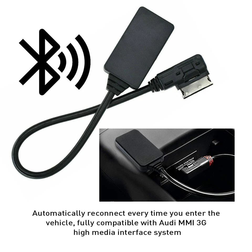 Audio Cable Adapter AMI MMI Bluetooth Music Interface For Audi A3 A4 A5 Q7 AUX - Image 3 of 4