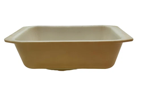 Vintage PYREX Earth Tones Beige/Tan Baking Loaf Dish # 913 Unusual Color