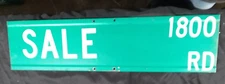 AUTHENTIC Retired SALE ST STREET SIGN 36X9" road,traffic MAN CAVE garage