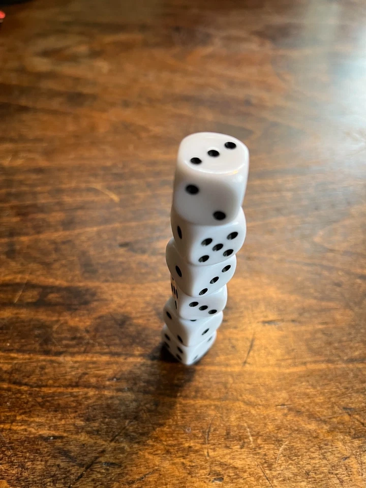 Dice Game set  6 x 16mm Six Sided Spot Dice D6 RPG for Ludo Monopoly Board Games - Image 2 of 4