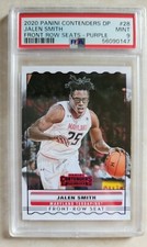 🔥2020 Panini Contenders DP #28 Jalen Smith Front Row Seats-Purple RC PSA 9 Pop1