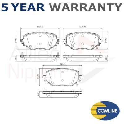 Allied Nippon Front Brake Pads Set Fits Clio Micra Sandero 1.0 1.5 dCi