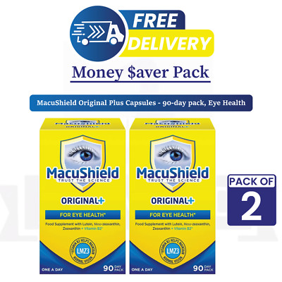 2 x  Macushield Original+ Eye Supplement Capsules 90ct