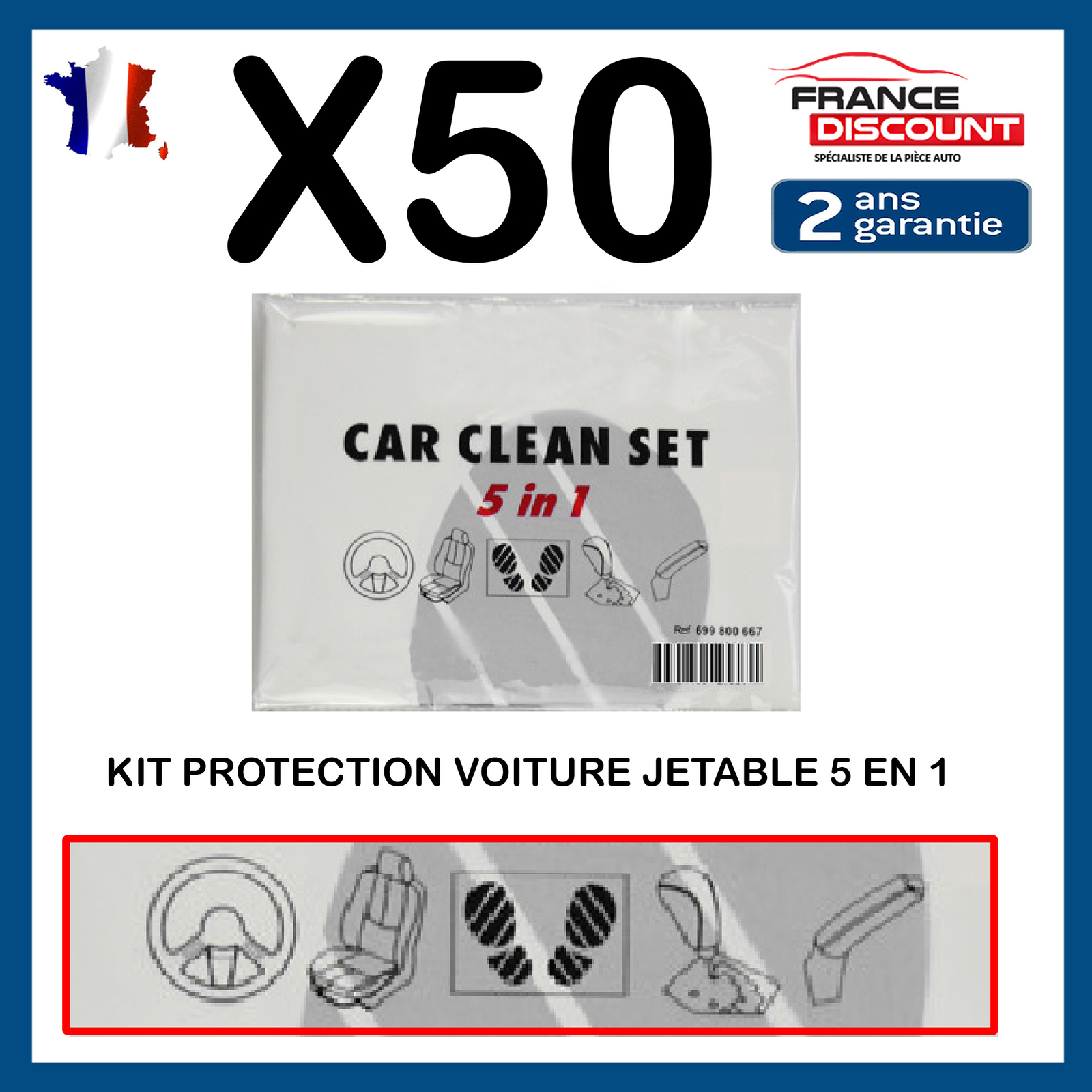 Housse de protection pour siege volant et levier étanche anti-tache lot de 30 packs