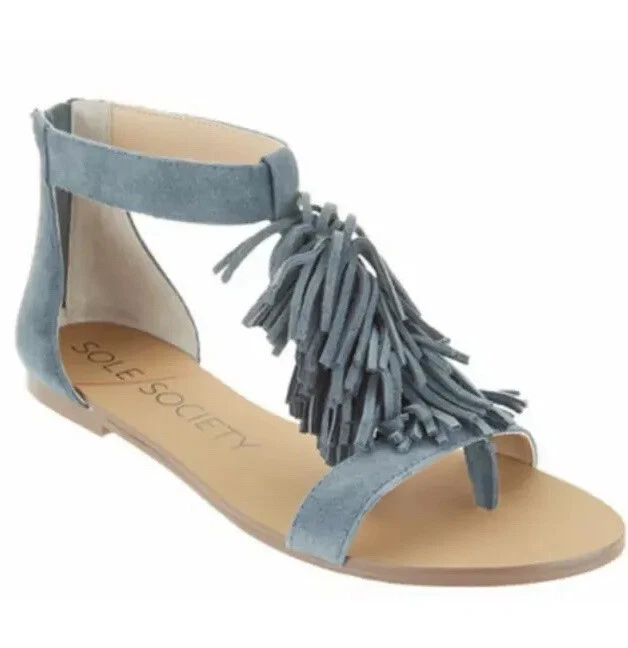 Sole society koa fringe flat best sale sandal