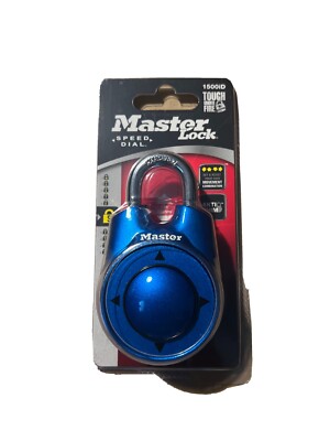 Master Lock 1500iD Speed Dial Directional Combination Padlock, Blue ...