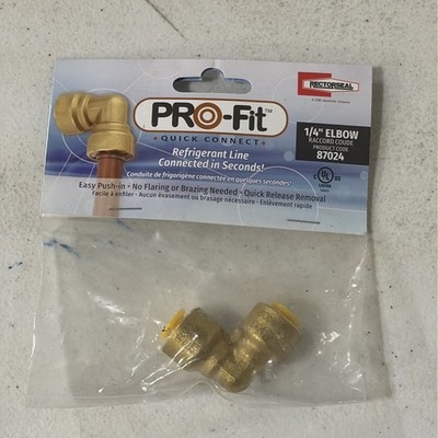 RectorSeal 87024 PRO-Fit 1/4  Quick Connect Elbow Refrigerant Line fitting