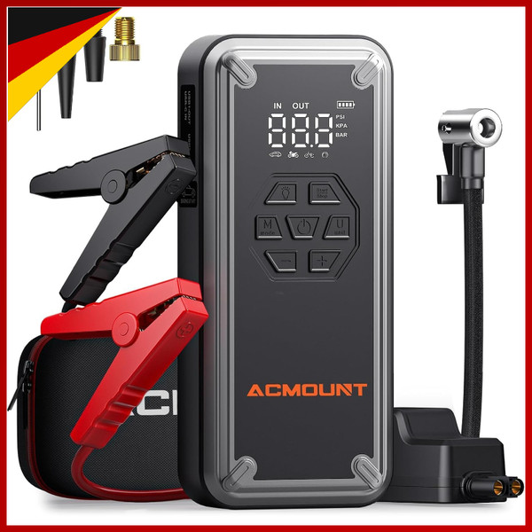 Starthilfe Powerbank 7000A Mit Kompressor 150PSI FüR 12L Diesel Benzinmotor-image