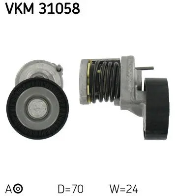 Skf Spannrolle, Keilrippenriemen [Hersteller-Nr. VKM31058] für Audi, VW, Seat, Skoda - Bild 2