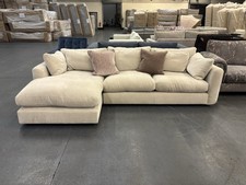 Brand New Cloud Fable Left Hand Corner Chaise Sofa In Lenora Natural Upholstery