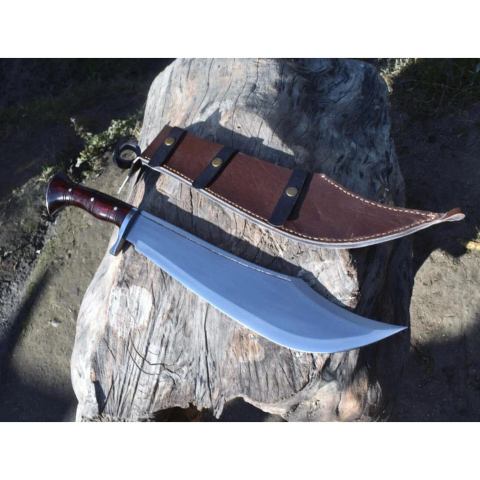 Custom Handmade Carbon Steel Blade Survival Machete Knife| Hunting Knife Camping