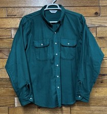 Vintage Five Brother Shirt Adult XL Green Chamois Flannel Workwear 90s