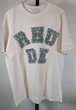RHUDE Bandana Varsity Logo Graphic T Shirt White Men's XS Made in USA