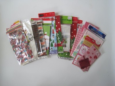 Treat Loot Bags Christmas Easter Halloween Valentines Clear Some Opened Lot