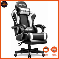 Gamingstuhl Ergonomisch Mit FußStüTze KopfstüTze HöHenverstellbar Schwarz 200 Kg