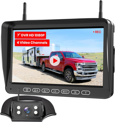RV Backup Camera for Furrion Pre-Wired System Pre-Wired:7'' HD 1080P Video Record