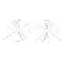 2 Pcs Fan Grill Protective Finger Guard Mesh Silver Tone for 200mm 20cm Case Fan