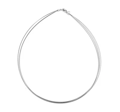 Edelstahl ummantelt 40 cm Halsreif Omegareif 4.-reihig, sehr fein - Bild 1 von 3