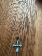 Sterling Silver Turquoise pendant and necklace 