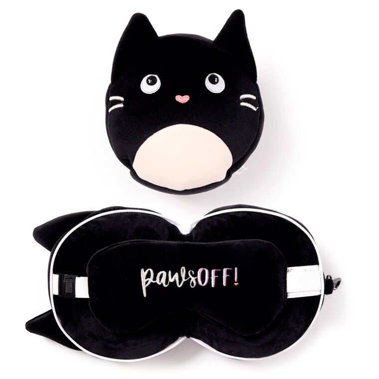 Almohada Viaje Antifaz Gato Feline Fine Relaxeazzz