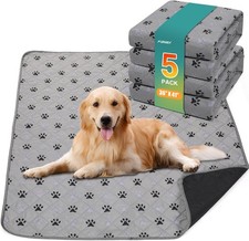 5 Pack Large 36"X41"Washable Pee Pads Dogs Super Absorbent Dog Training Pads