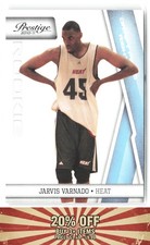 2010-11 Panini Prestige #191 RC /999 Jarvis Varnado Draft Picks Light Blue Heat