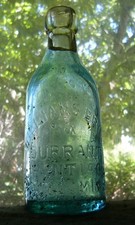 Williams Bros Durrant Pontiac Michigan Bottle. 1860s-70s. Rare. Soda Beer.