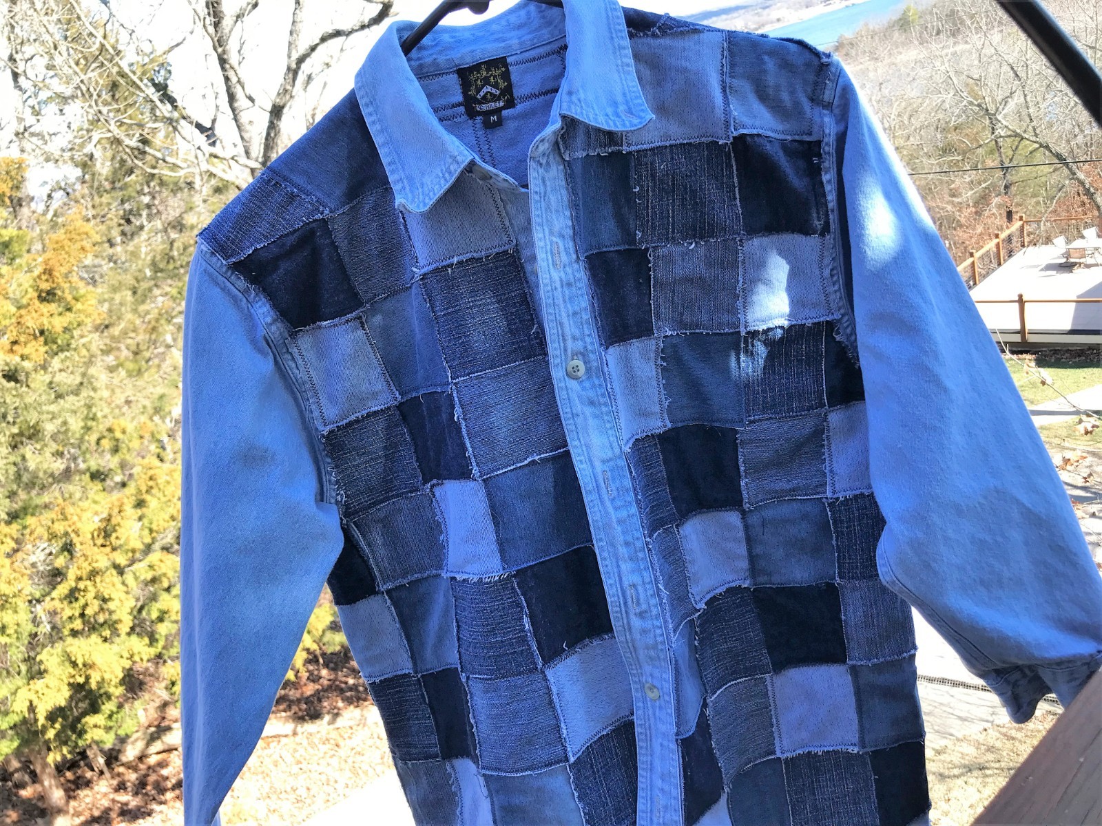 Table Rock Lake Upcycled Patchwork Denim Jacket, … - image 7