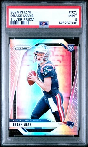2024 PANINI PRIZM SILVER PRIZM #329 DRAKE MAYE ROOKIE RC PSA 9