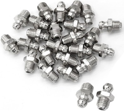 25pcs 8mm x 1mm M8 Male Thread Straight Hydraulic Grease Fitting M8, 25Pcs 