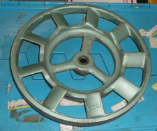 Vintage 14" Browning Steel Single Groove V-Belt Industrial Pulley Flywheel 3803