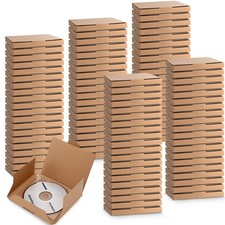 Fuyoooo 100 Pcs 5 5/8"l x 5"w x 7/16"h Cd Mailer Box Cd Shipping Boxes Corrug...