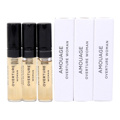 AMOUAGE OVERTURE WOMAN EDP 2.0ml .06fl oz x 3 PERFUME SPRAY SAMPLE VIALS