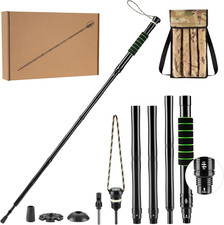 Tactical Survival Hiking Stick - Retractable Walking Staff with Multitool Shoc