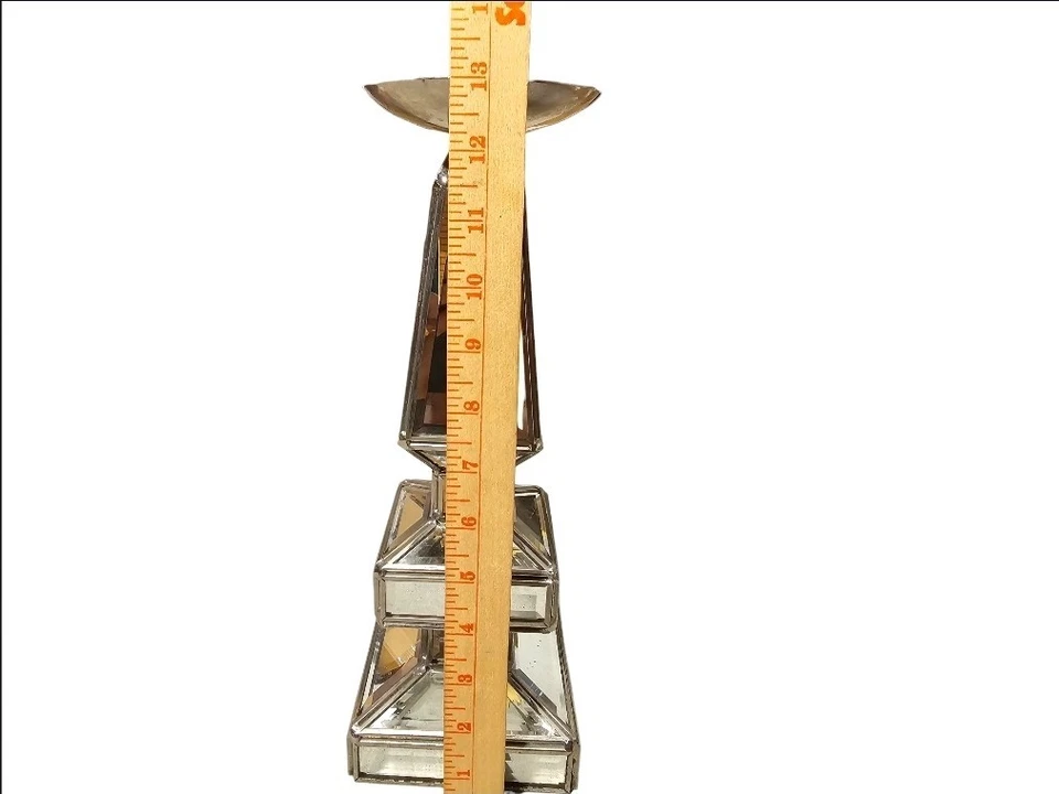 Lot Of 2 Pier 1 Candle Holder Glass Mirror - Image 2 of 3