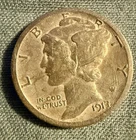 1917-S Mercury Dime Good condition Silver 10C Circulated Business Uncertified