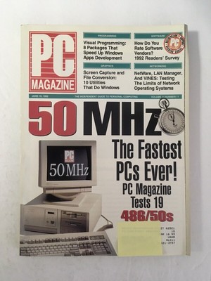PC Magazine JUN 16, 1992 Vol. 11 No. 11 Back Issue COMPUTER Magazine 50MHz Fast