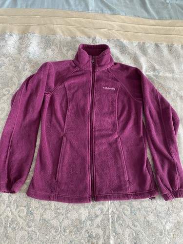 Veste Polaire Columbia Camouflage Violet - Taille Jeunes Filles 14-16 - Occasion Très Bon état