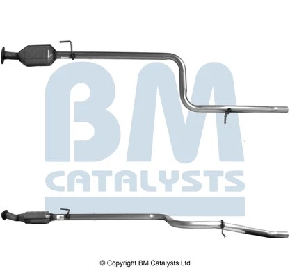 Catalytic Converter Type Approved + Fitting Kit fits FIAT DOBLO 1.9D Rear BM New - Image 2 of 4