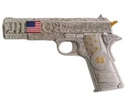2024 1 Oz .999 Fine Silver "The Don 45" Donald Trump 45 Pistol Shaped Silver Bar