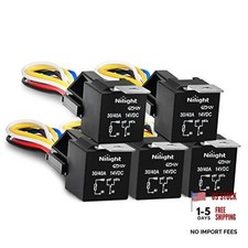 50003R Automotive Set 5-Pin 30/40A 12V SPDT with 5Pin Relay  harness socket
