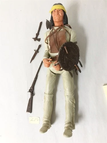 1960s MARX JOHNNY WEST CHIEF CHEROKEE INDIAN FIGURE WITH ACCESSORIES LOT #Z70