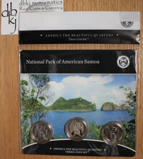 2020 US Mint America The Beautiful Quarter Ntl Park of American Samoa 3 Coin Set