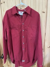 Vintage 90  s Red Tab Levi  s Shirt Mens Large Red