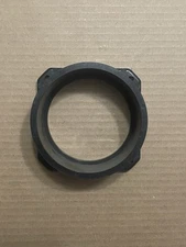 Duct Connector Flange Plastic Square to Round Straight Hose Flange Black 3”