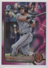 2022 Bowman Chrome Prospects Fuchsia Lava Refractor 84/199 Diego Rincones 17dp