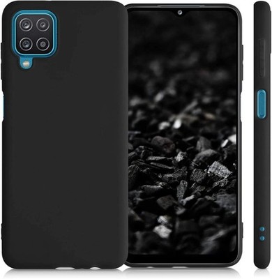 Samsung A12 Case Cover Soft Slim Schutzhülle TPU Silikon Matt Schwarz für Galaxy