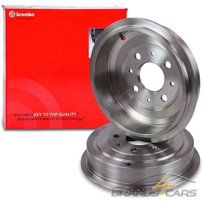 2x BREMBO BREMSTROMMEL SATZ HINTEN FÜR FIAT PUNTO 199 OPEL ADAM CORSA D - Bild 1 von 4